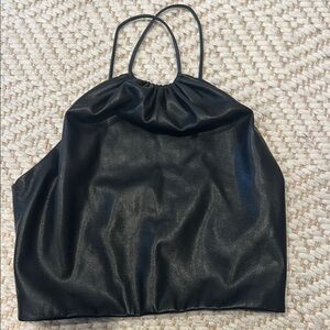 Alice + Olivia Black Halter Camisole with Relaxed Fit